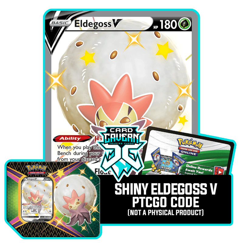 Shining Fates Tin: Eldegoss V - PTCGL Code Card Cavern Trading Cards, LLC Shining Fates Tin: Eldegoss V - PTCGL Code Card Cavern Trading Cards, LLC