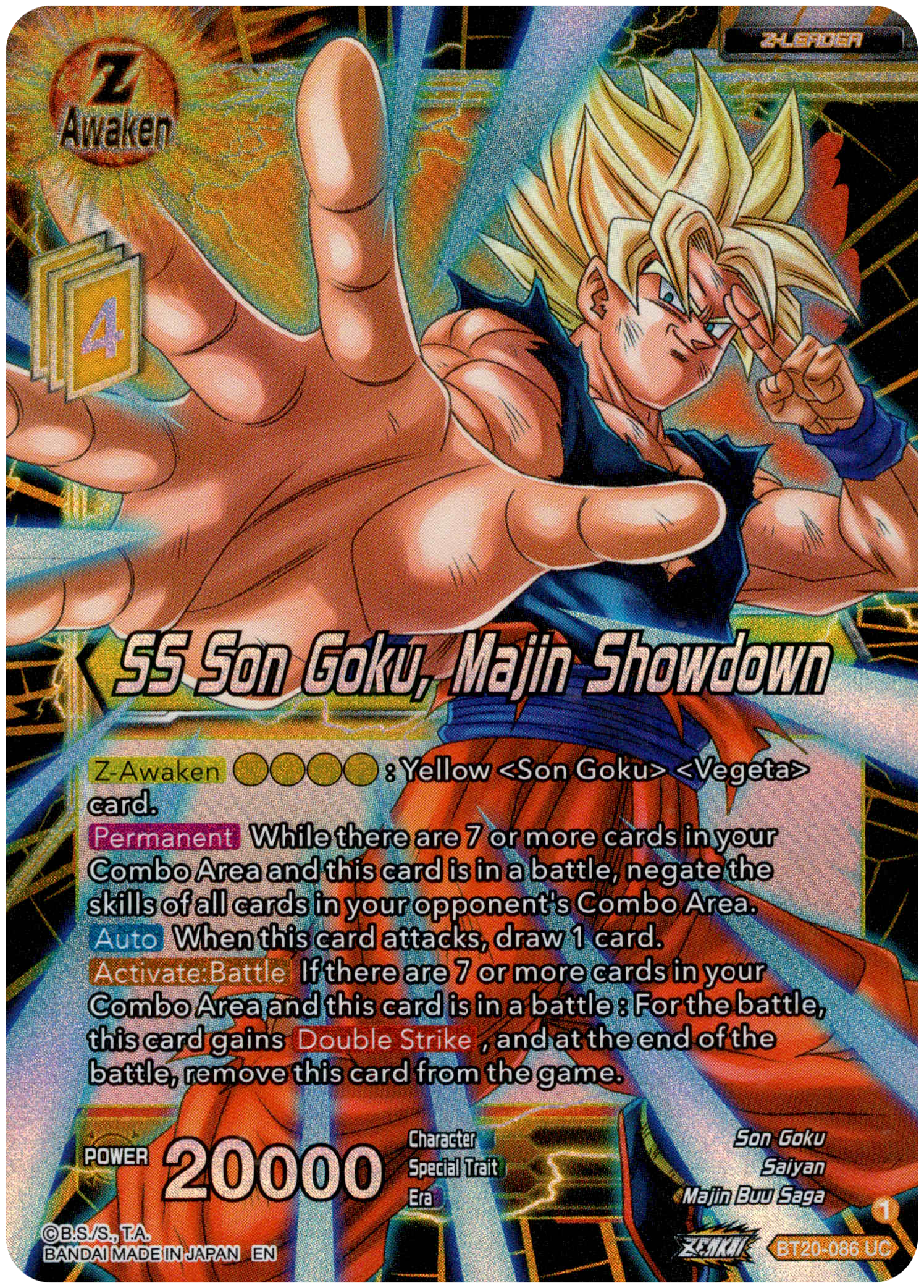 SS Son Goku, Majin Showdown - BT20-086 UC - Power Absorbed - Foil - Card Cavern