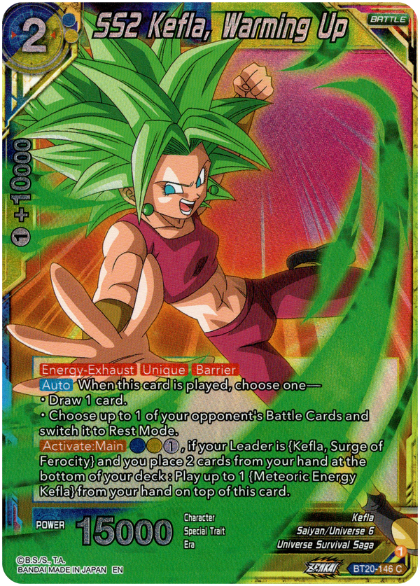 SS2 Kefla, Warming Up - BT20-146 C - Power Absorbed - Foil - Card Cavern