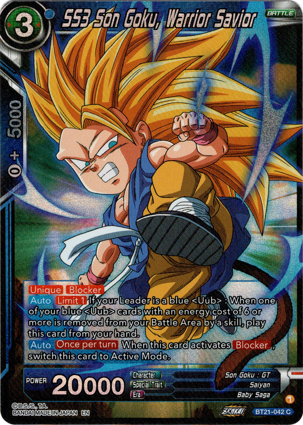 SS3 Son Goku, Warrior Savior - BT21-042 - Wild Resurgence - Foil - Card Cavern