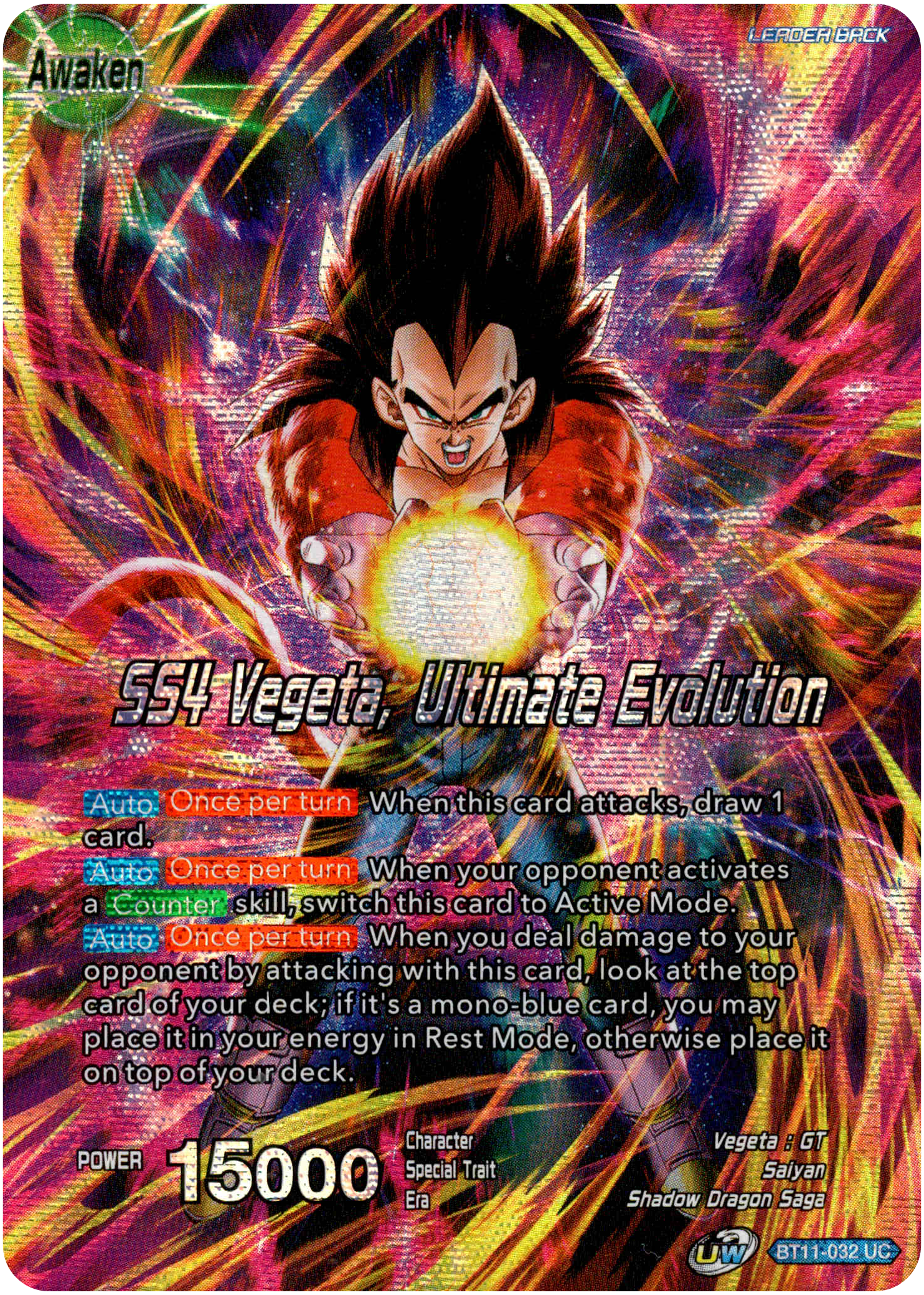 Vegeta // SS4 Vegeta, Ultimate Evolution - BT11-032 - Theme Selection - Foil - Card Cavern