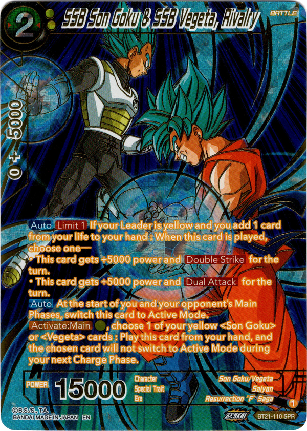SSB Son Goku & SSB Vegeta, Rivalry Special Rare - BT21-110 - Wild Resurgence - Foil - Card Cavern