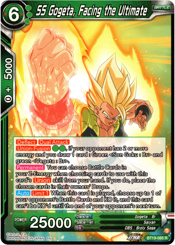 SS Gogeta, Facing the Ultimate - BT19-085 - Fighter's Ambition - Card Cavern