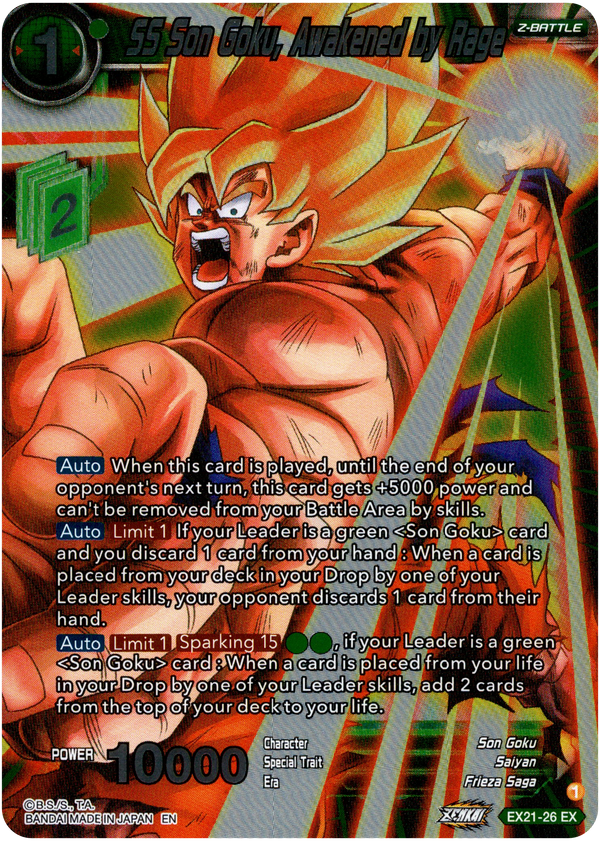 SS Son Goku, Awakened by Rage - EX21-26 - 5th Anniversary Set - Foil - Card Cavern