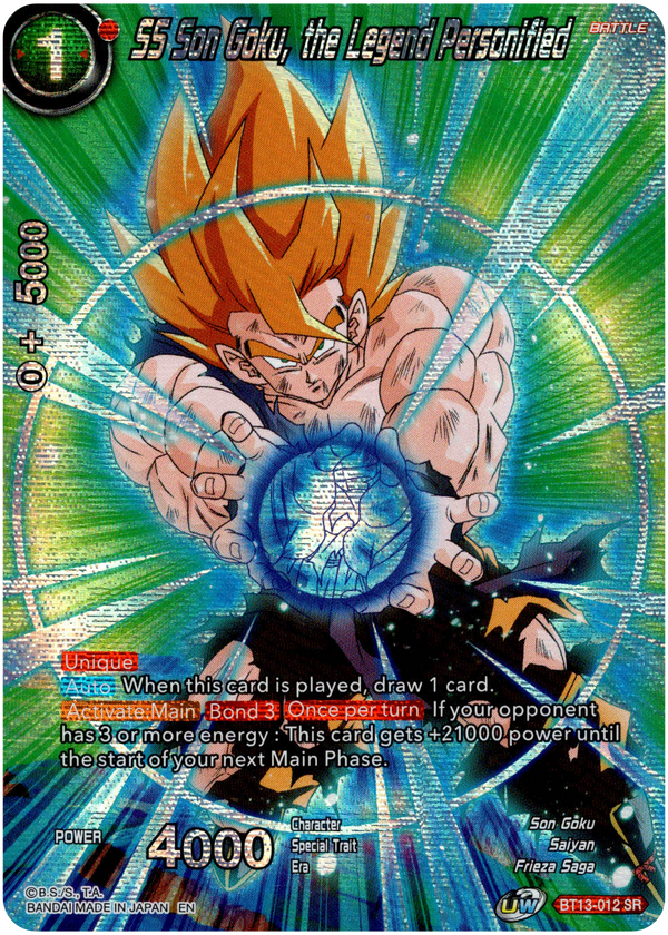 SS Son Goku, the Legend Personified - BT13-012 - Theme Selection - Foil - Card Cavern