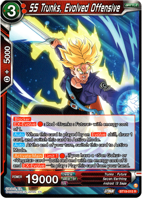 SS Trunks, Evolved Offensive - BT19-015 - Fighter's Ambition - Card Cavern
