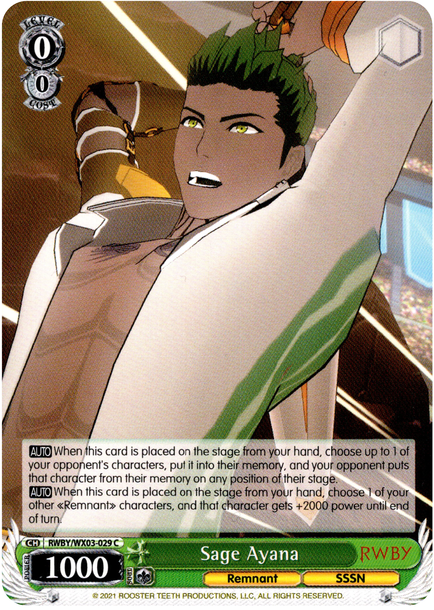 Sage Ayana - RWBY/WX03-029 - RWBY - Card Cavern