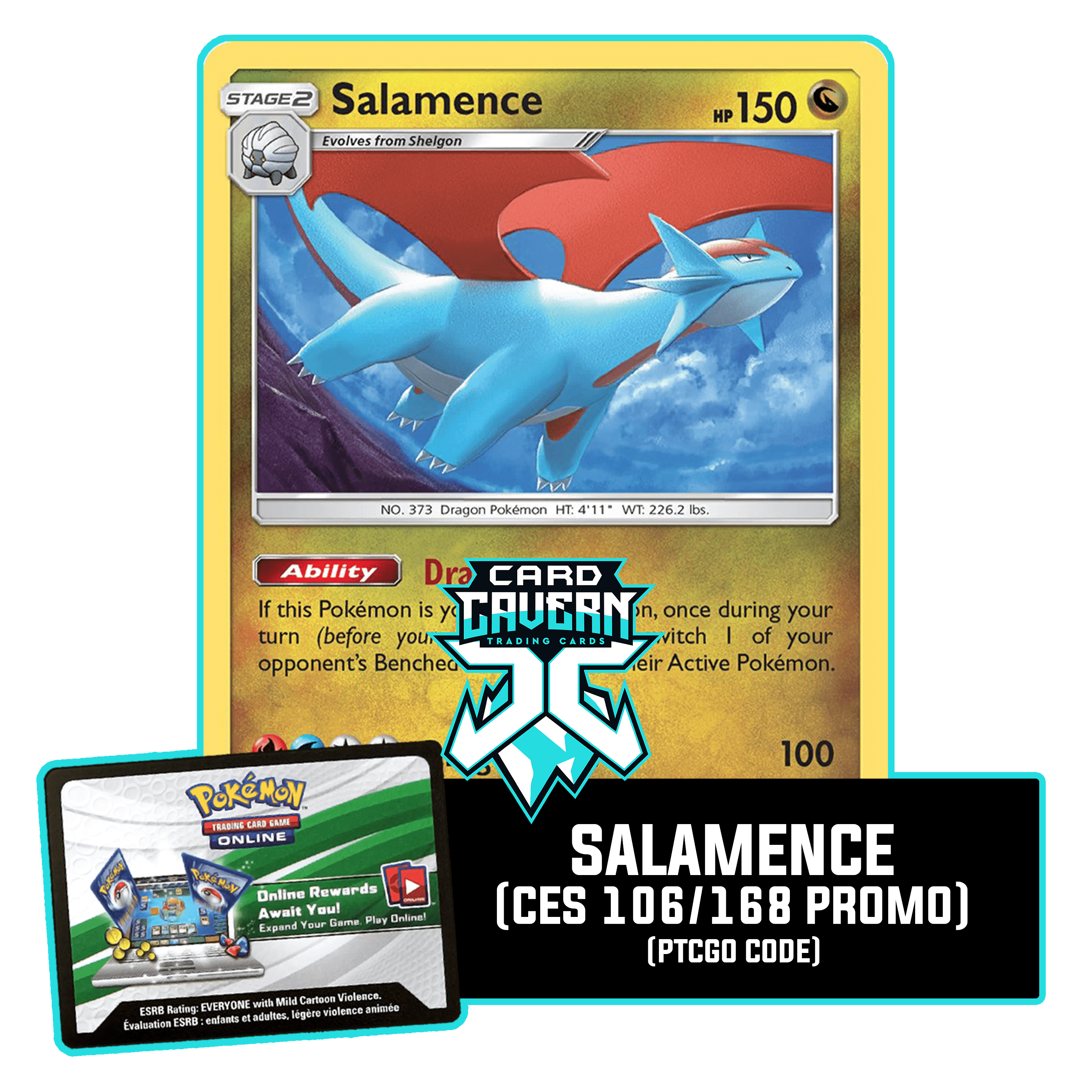Salamence 106/168 PTCGO Code - Card Cavern