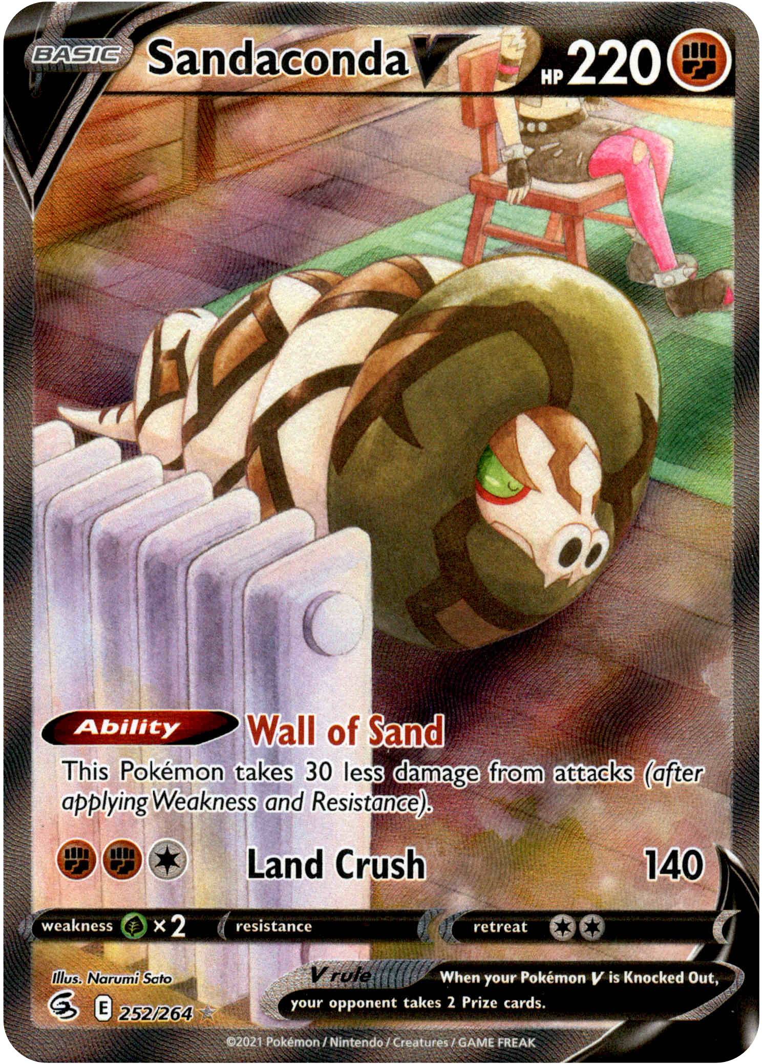 Sandaconda V Alternate Art - 252/264 - Fusion Strike - Holo - Card Cavern