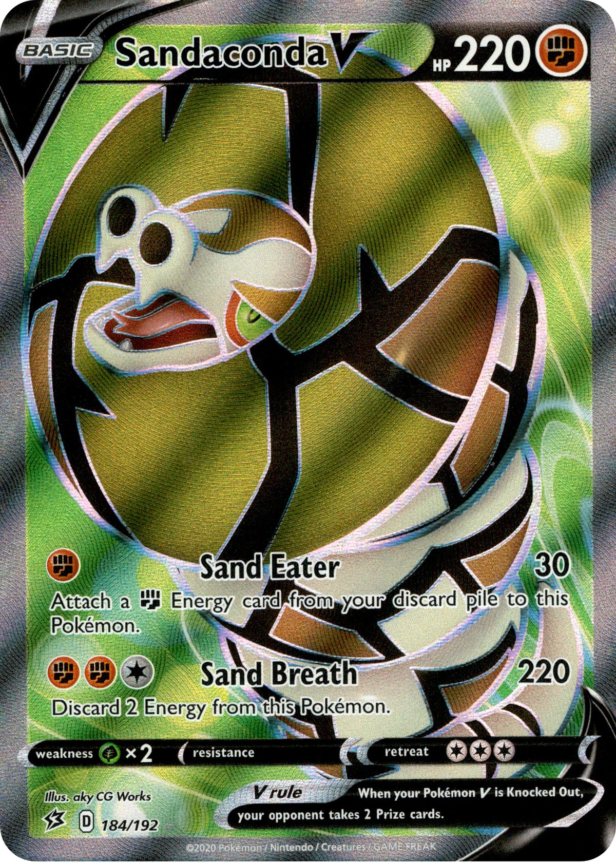Sandaconda V Full Art - 184/192 - Rebel Clash - Card Cavern