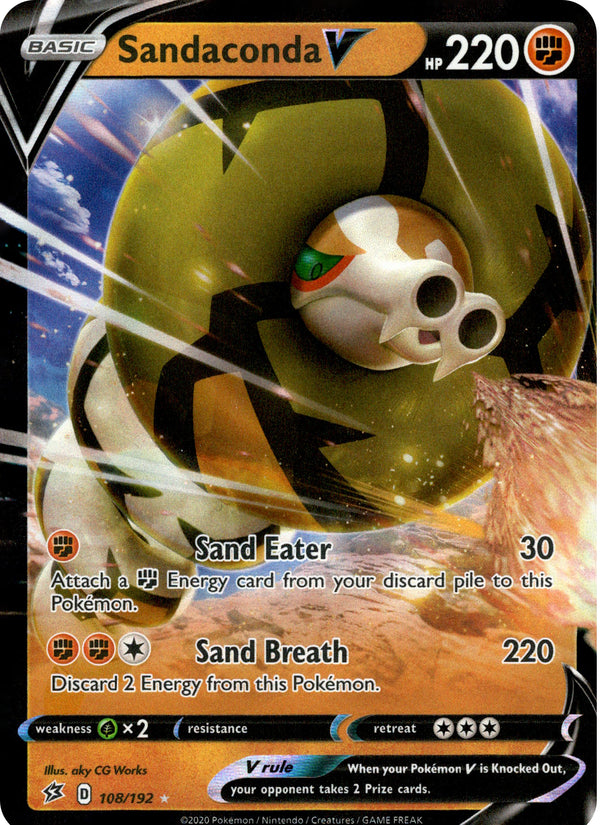 pokemon cards sandaconda Sandaconda V - SWSH02: Rebel Clash [ULTRA RARE]