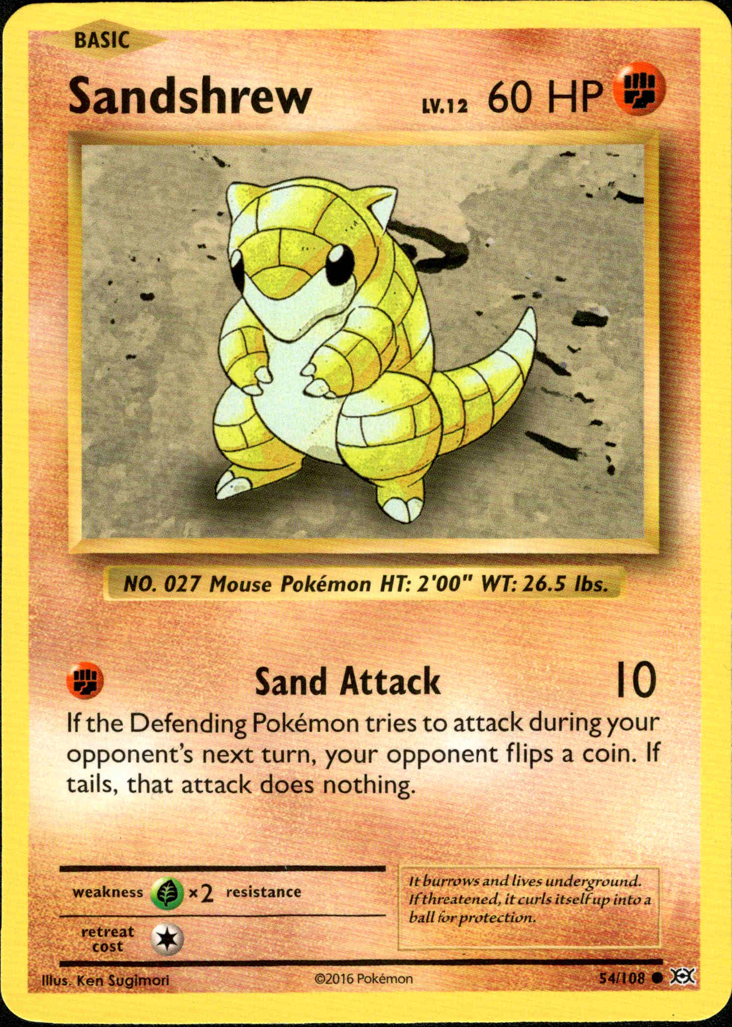 Sandshrew - 54/108 - Evolutions - Card Cavern