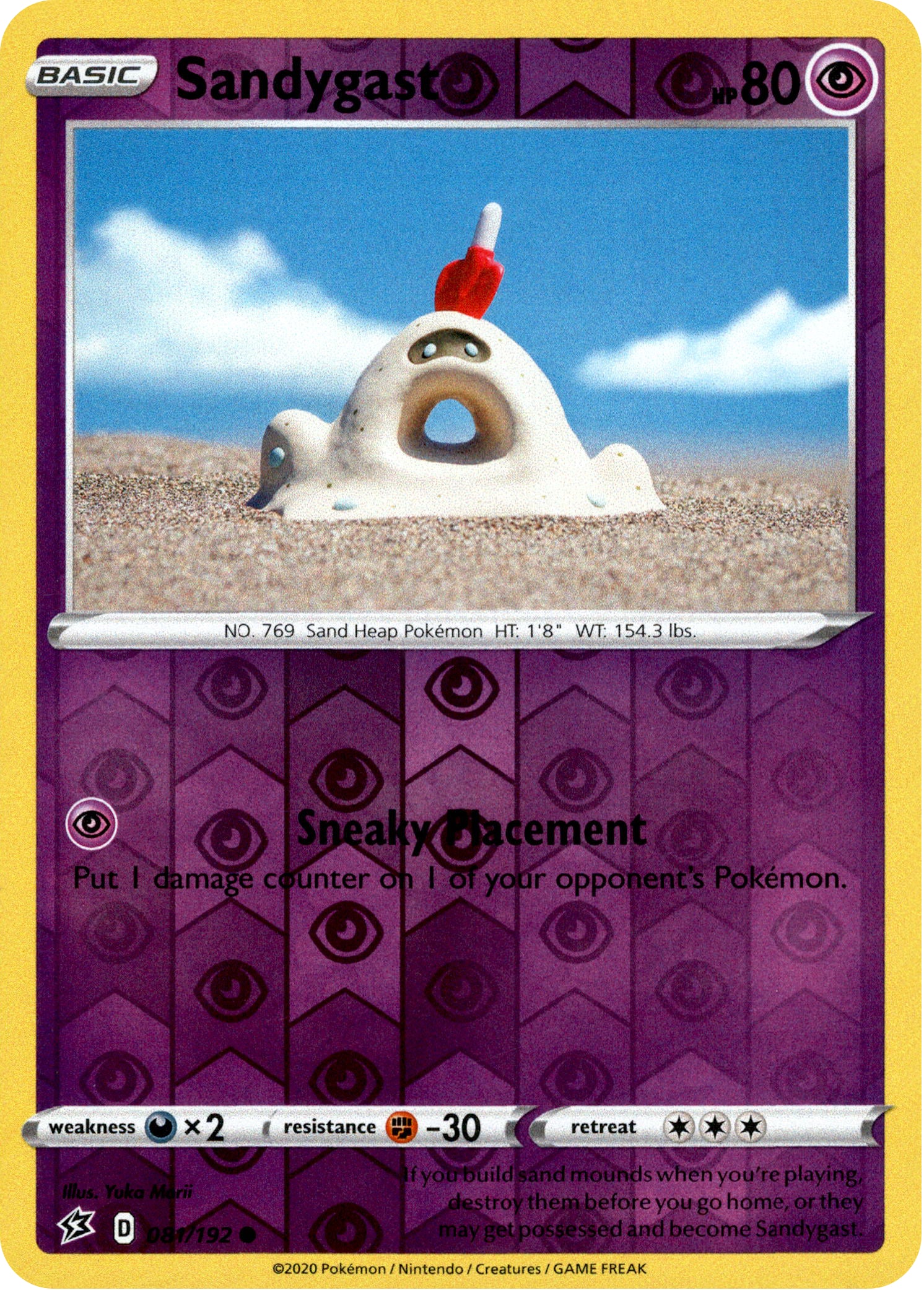 Sandygast - 81/192 - Rebel Clash - Reverse Holo - Card Cavern