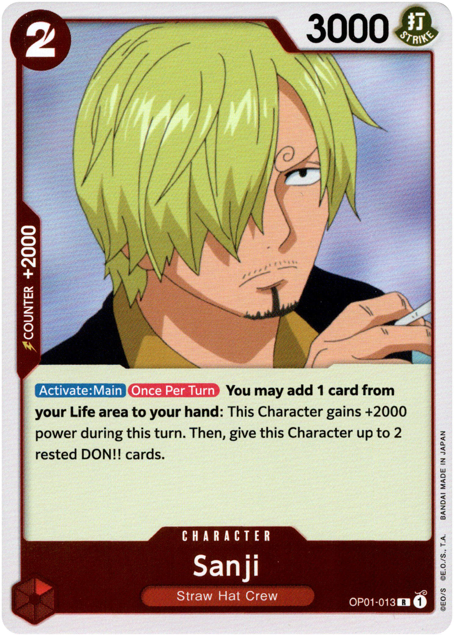 Sanji - OP01-013 R - Romance Dawn - Foil - Card Cavern