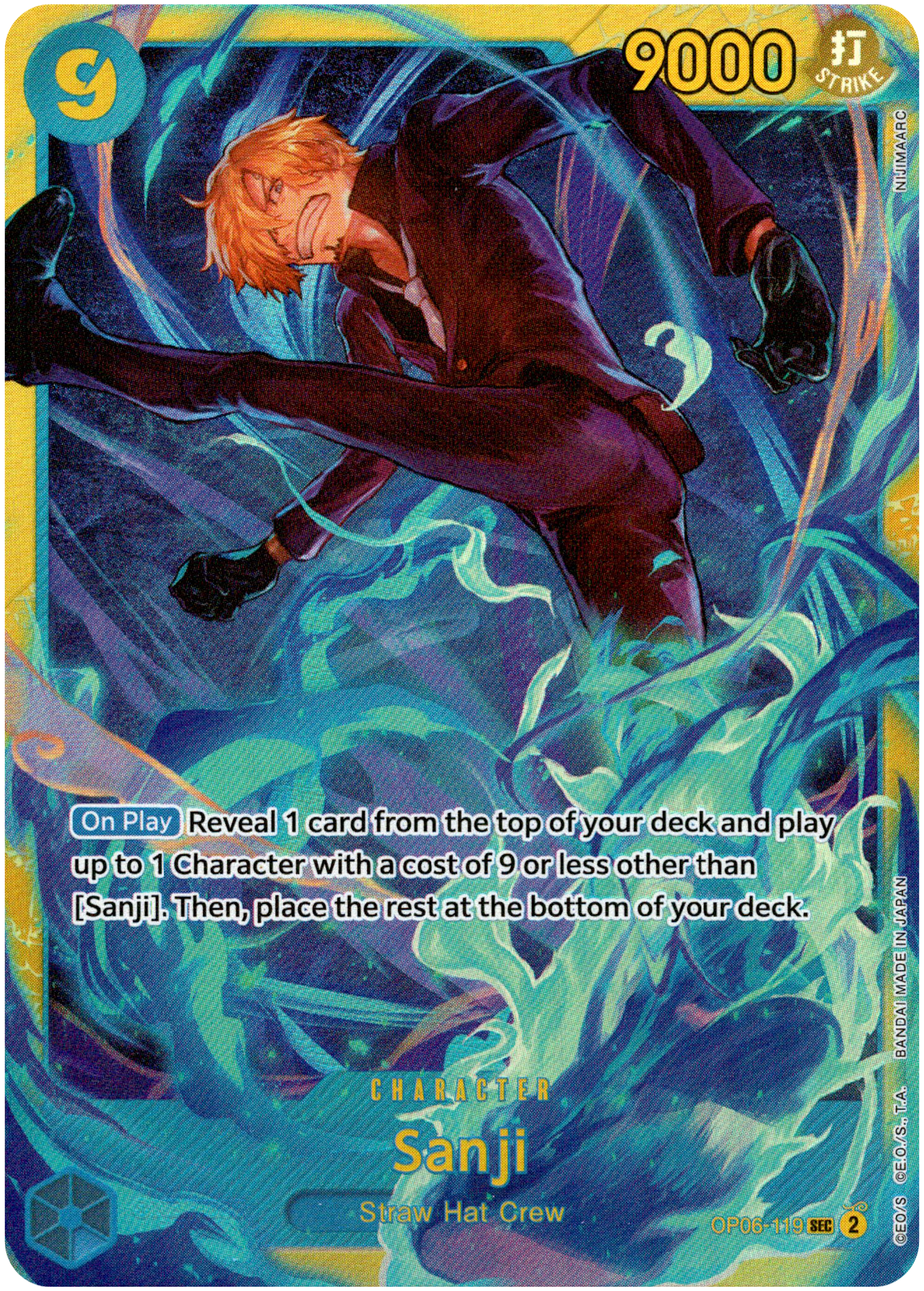 Sanji - OP06-119SEC - Wings of the Captain - Foil - Card Cavern