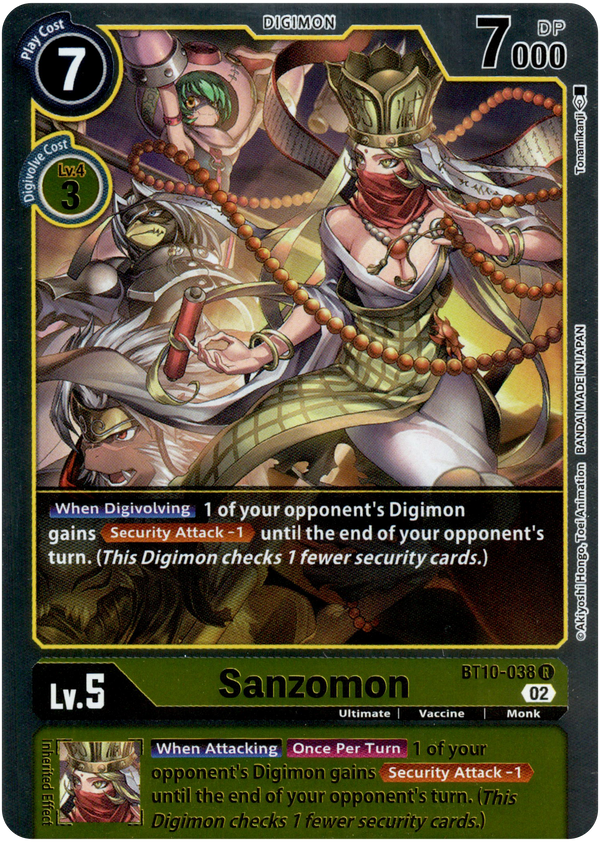 Sanzomon - BT10-038 R - Xros Encounter - Foil - Card Cavern