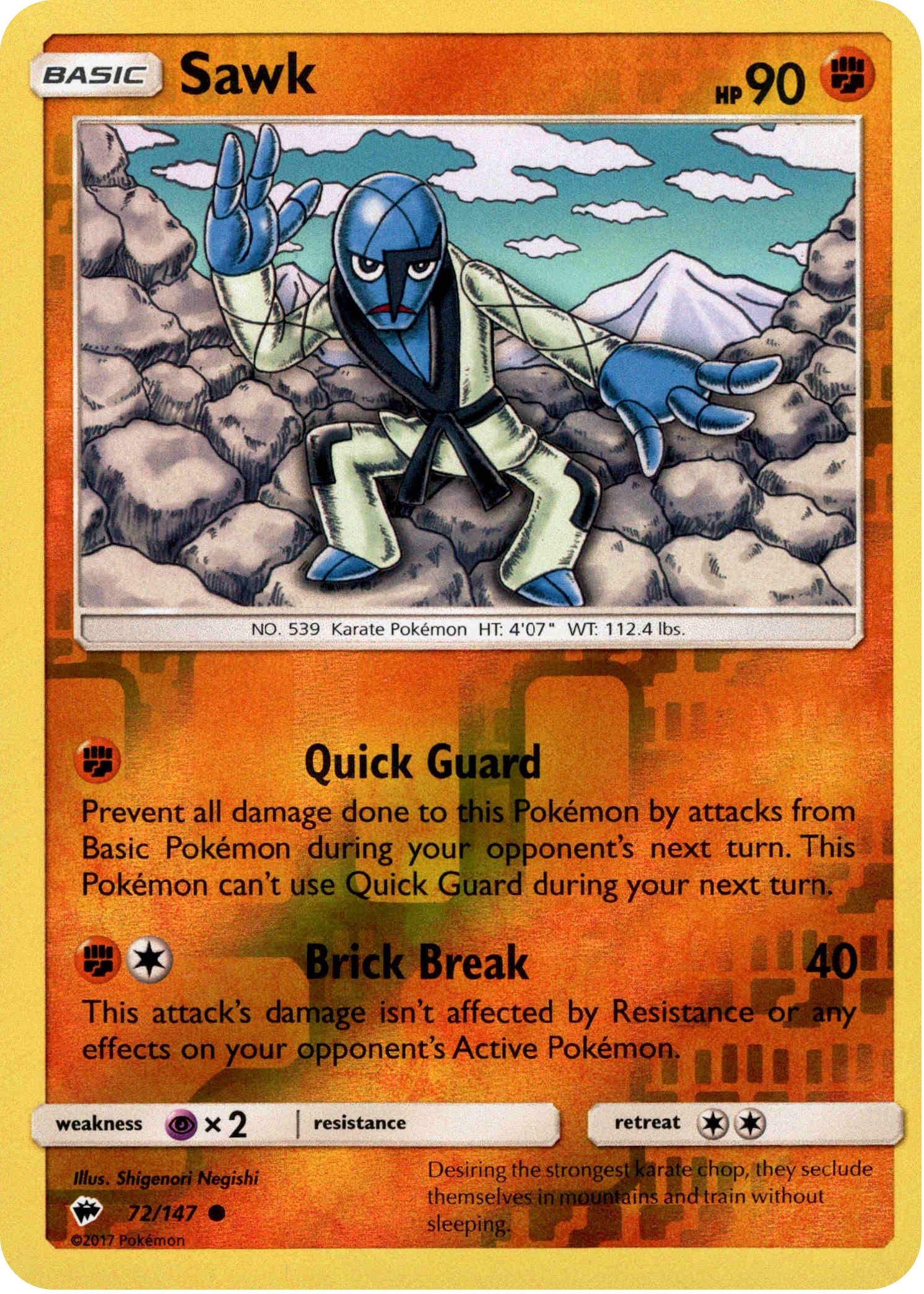 Sawk - 72/147 - Burning Shadows - Reverse Holo - Card Cavern