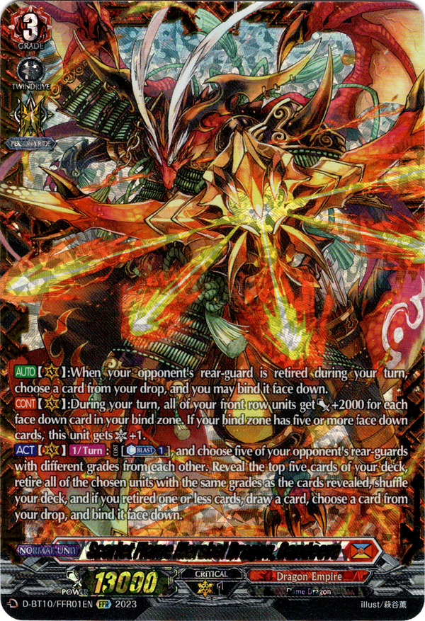 Scarlet Flame Marshal Dragon, Gandeeva - D-BT10/FFR01EN - Dragon Masquerade - Card Cavern