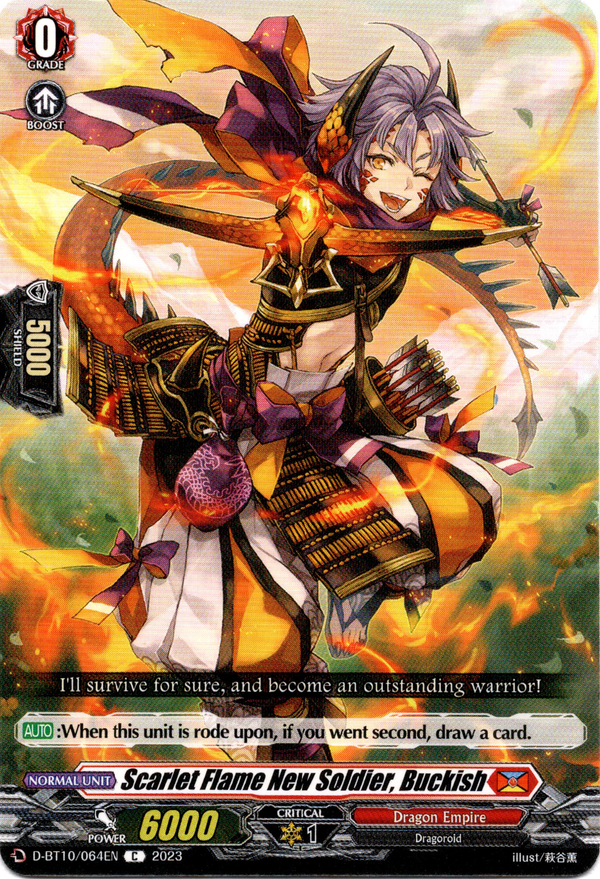 Scarlet Flame New Soldier, Buckish - D-BT10/064EN - Dragon Masquerade - Card Cavern