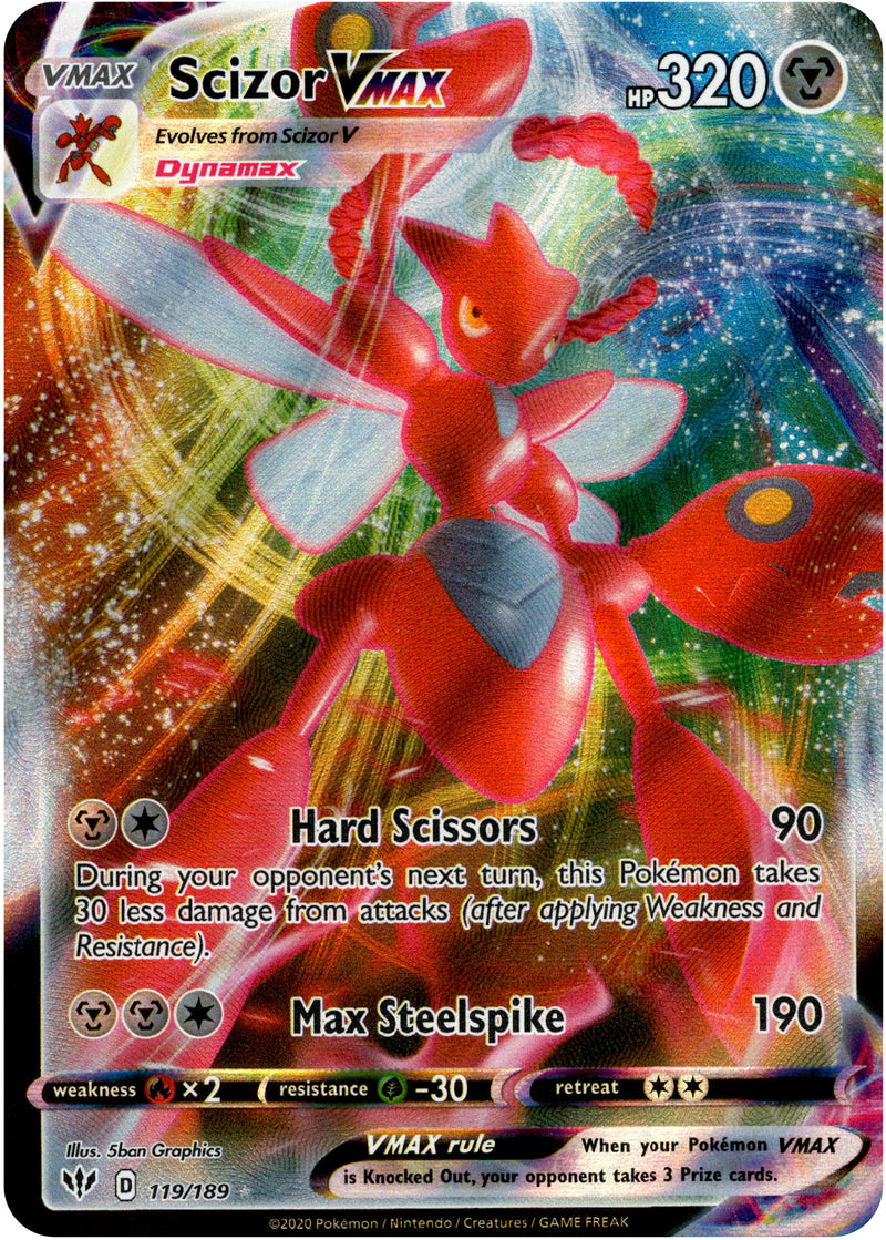 scizor pokemon card price Scizor VMAX - 119/189 - Darkness Ablaze