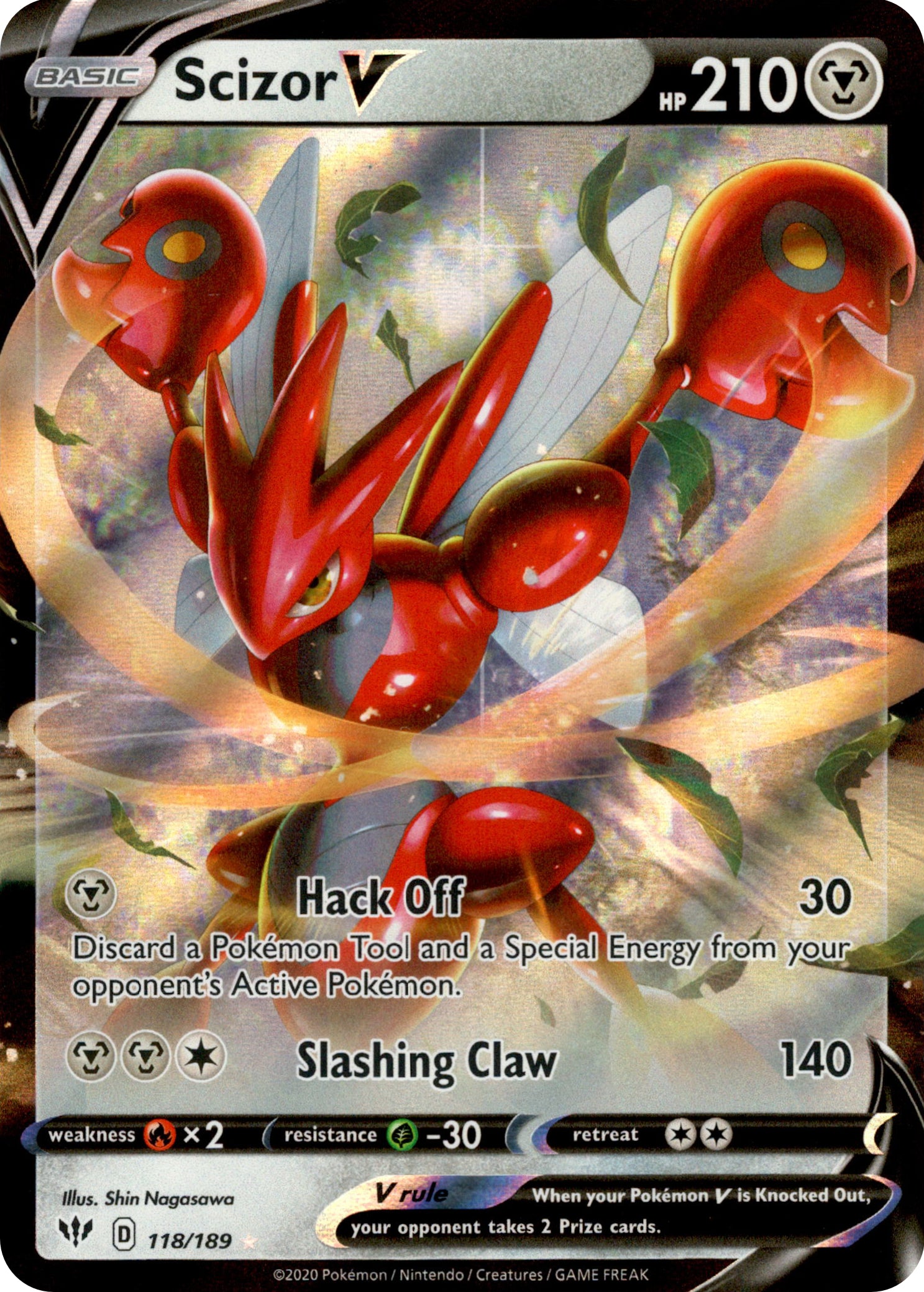 Scizor V - 118/189 - Darkness Ablaze - Holo - Card Cavern