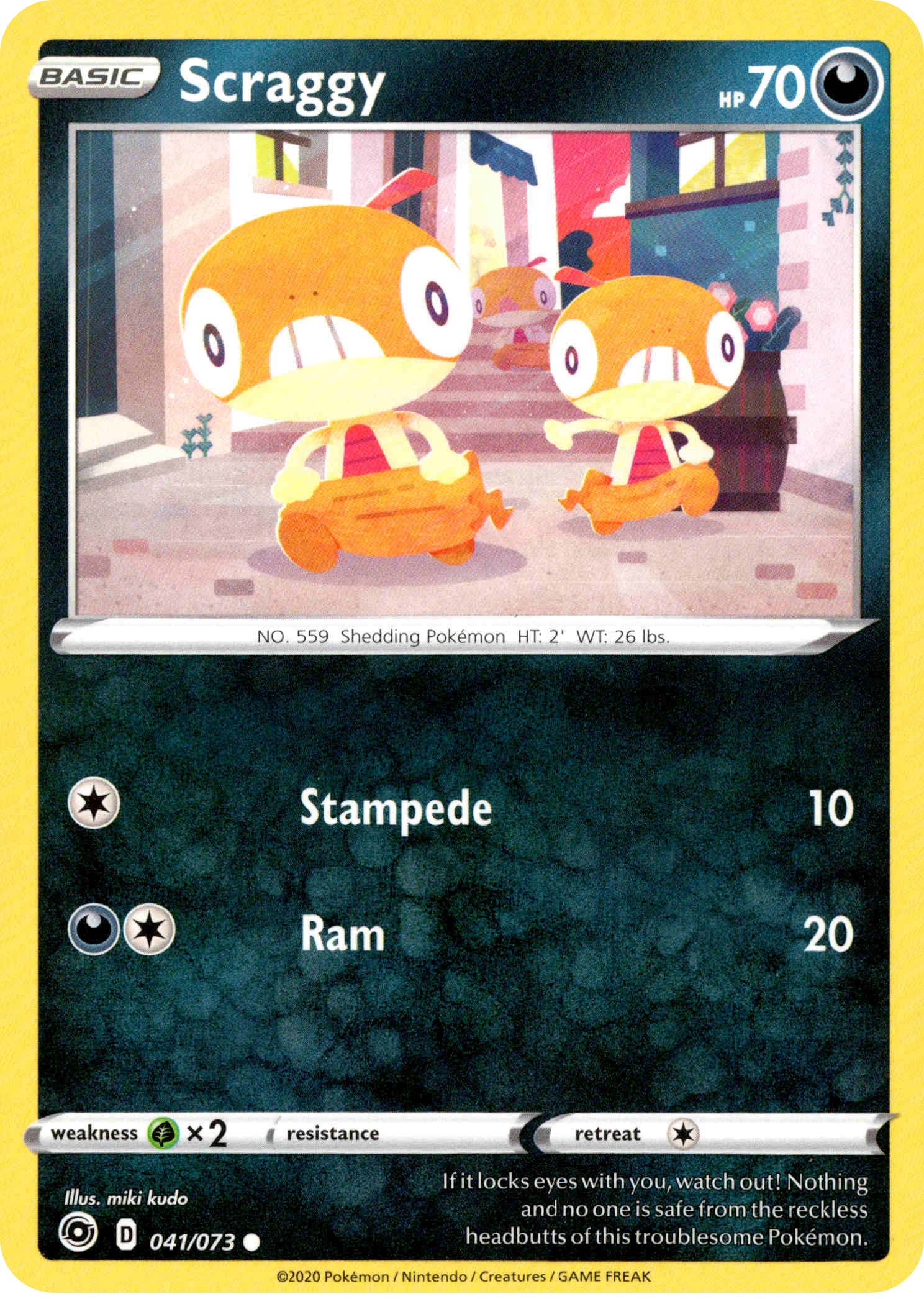 Scraggy - 41/73 - Champion's Path - Card Cavern