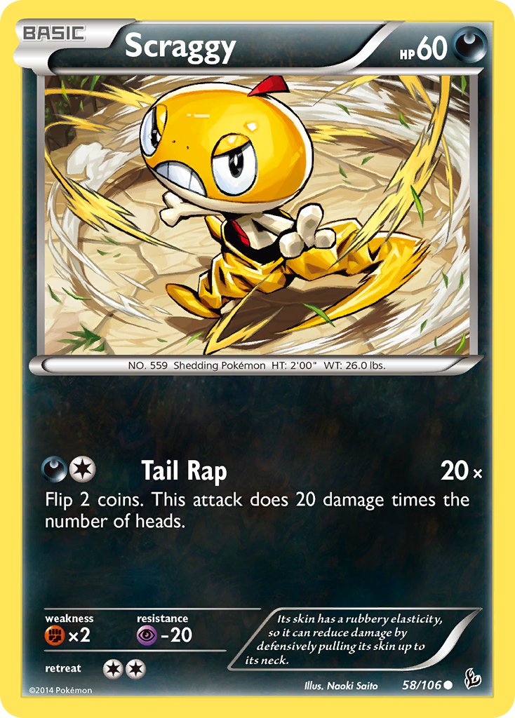 Scraggy - 58/106 - Flashfire - Card Cavern