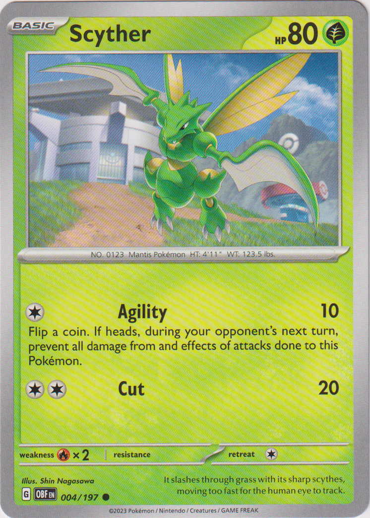 Scyther - 004/197 - Obsidian Flames - Card Cavern