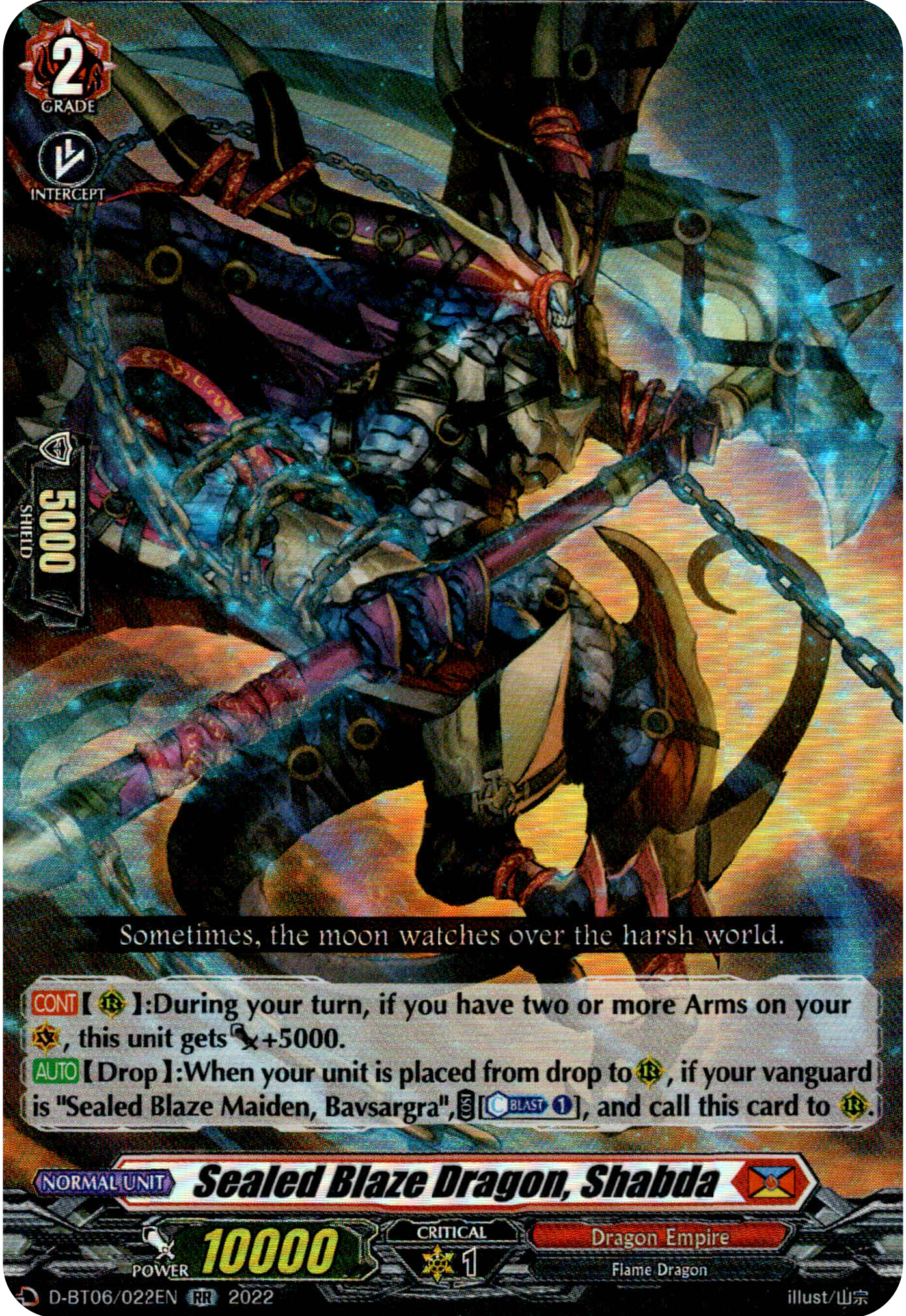 Sealed Blaze Dragon, Shabda - D-BT06/022EN - Blazing Dragon Reborn - Card Cavern