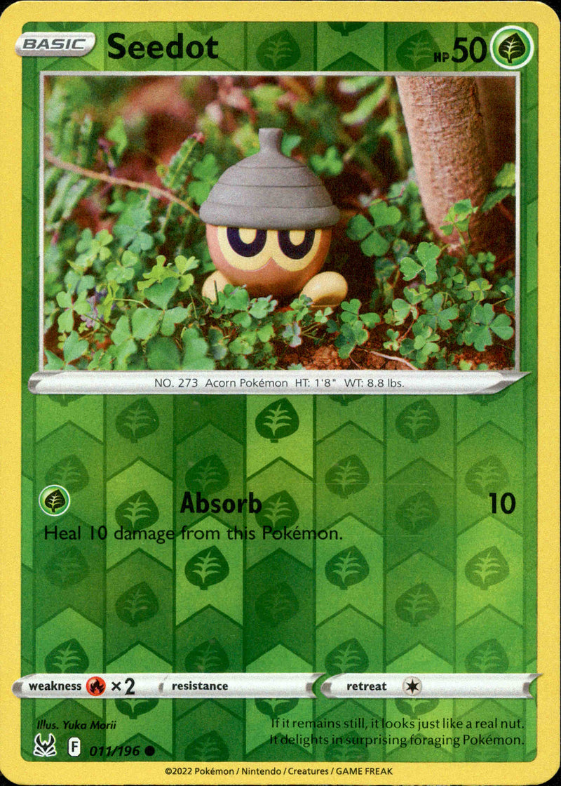 Seedot - 011/196 - Lost Origin - Reverse Holo Card Cavern Trading Cards, LLC Seedot - 011/196 - Lost Origin - Reverse Holo Card Cavern Trading Cards, LLC