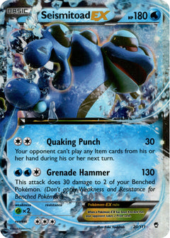 Seismitoad EX - 20/111 - Furious Fists - Holo - Card Cavern