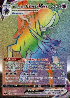Shadow Rider Calyrex VMAX Hyper Rare - 204/198 - Chilling Reign - Holo - Card Cavern
