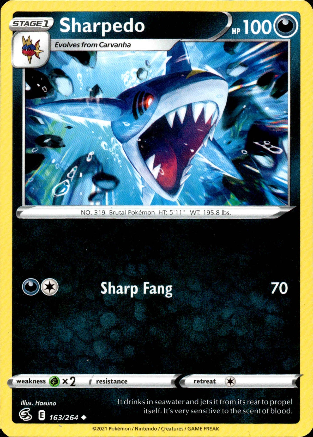 Sharpedo - 163/264 - Fusion Strike - Card Cavern