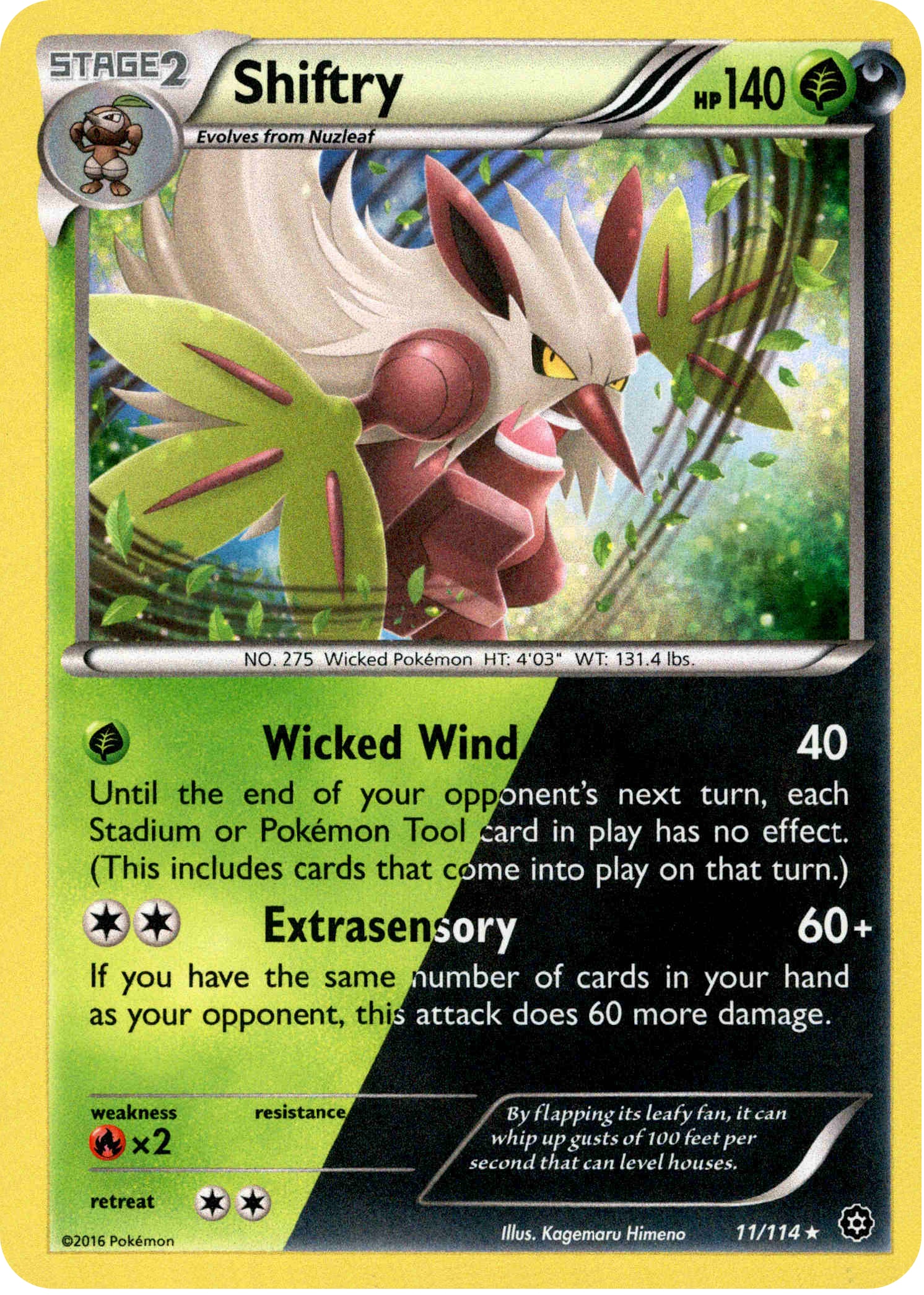 Shiftry - 11/114 - Steam Siege - Holo - Card Cavern