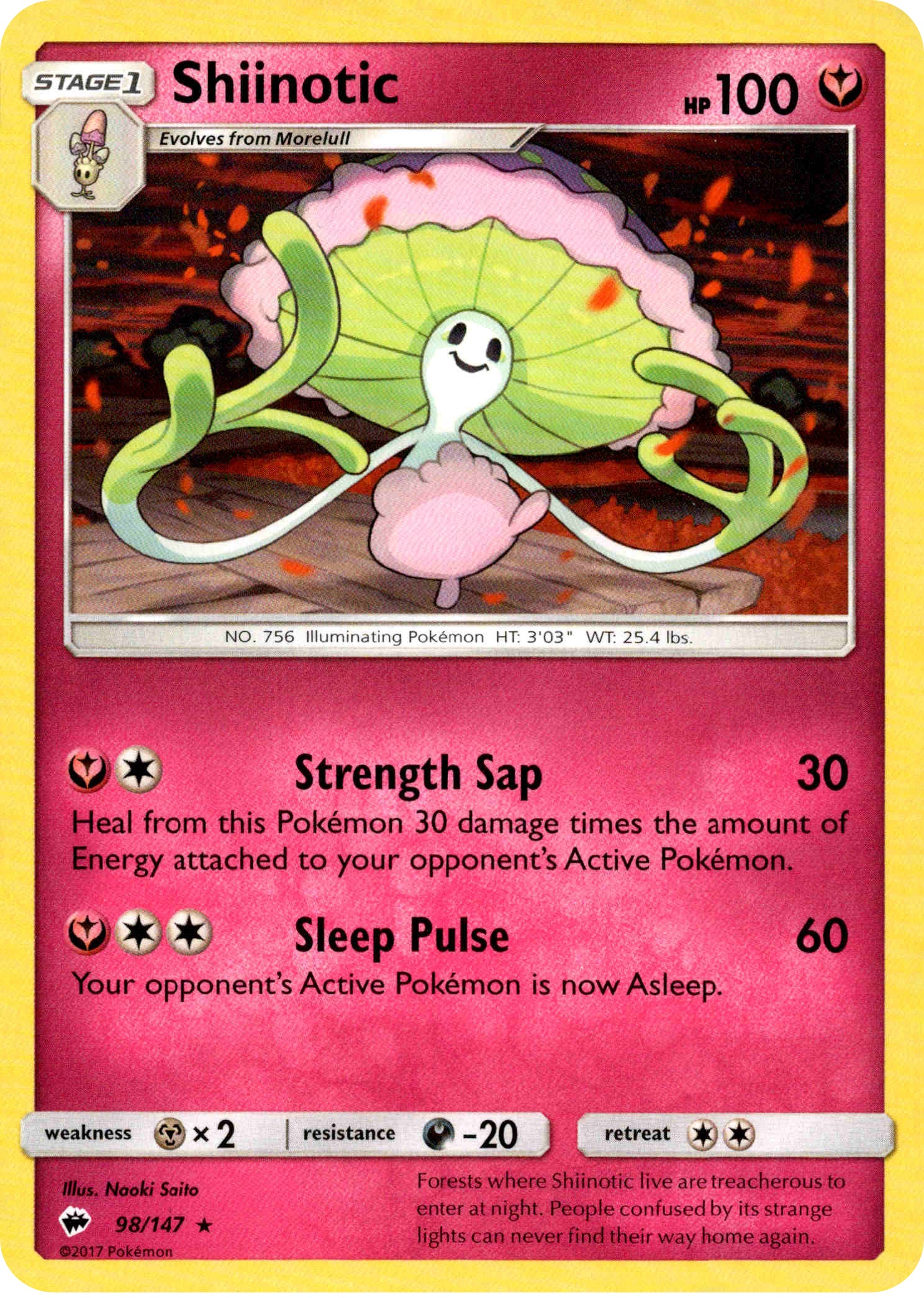 Shiinotic - 98/147 - Burning Shadows - Card Cavern