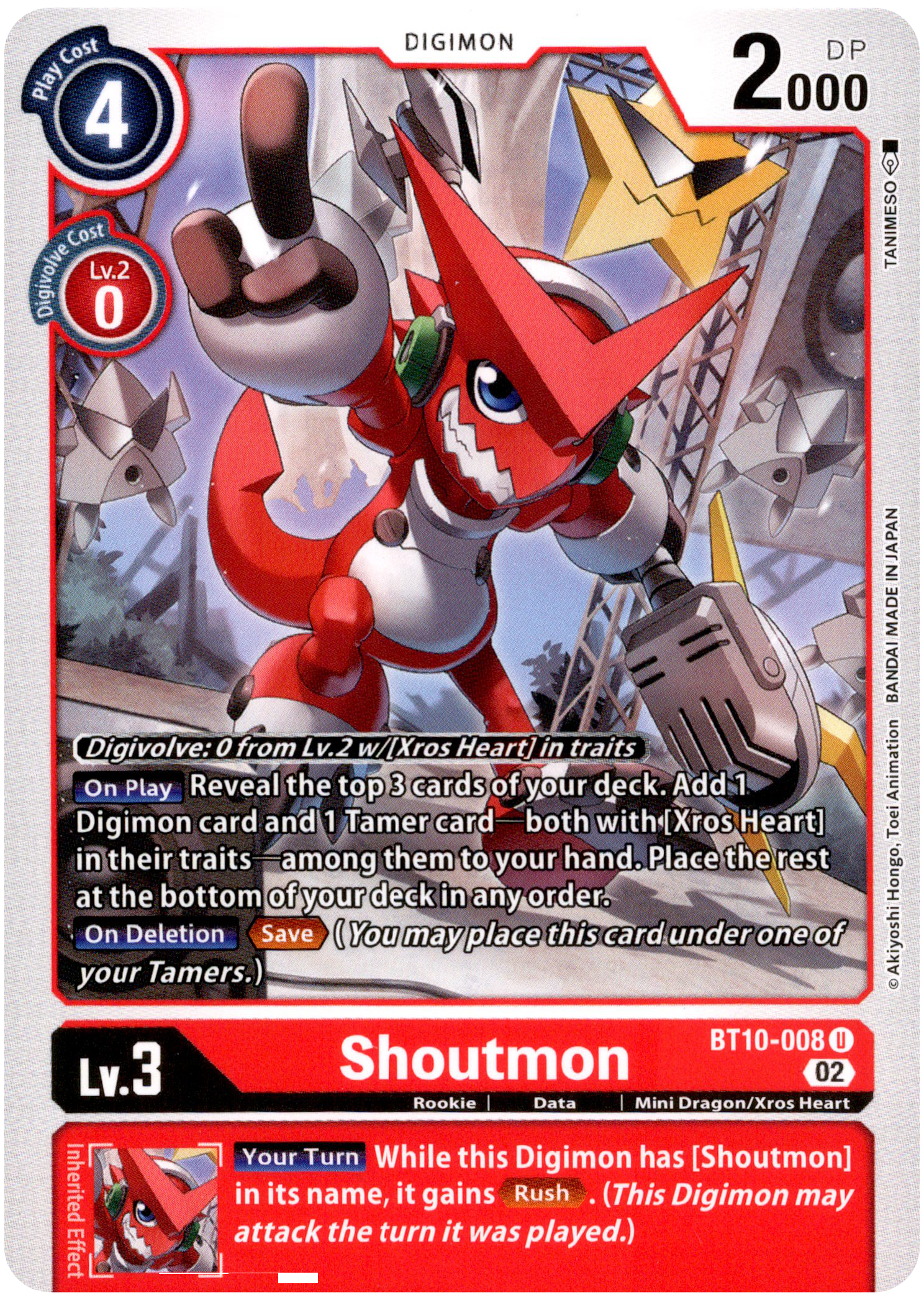 Shoutmon - BT10-008 U - Xros Encounter - Card Cavern
