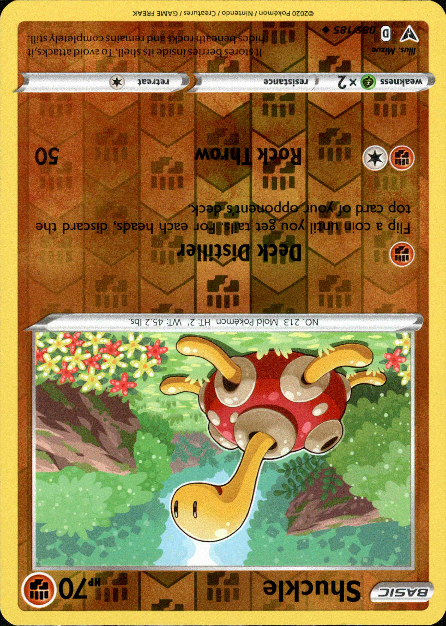 Shuckle - 085/185 - Vivid Voltage - Reverse Holo - Card Cavern