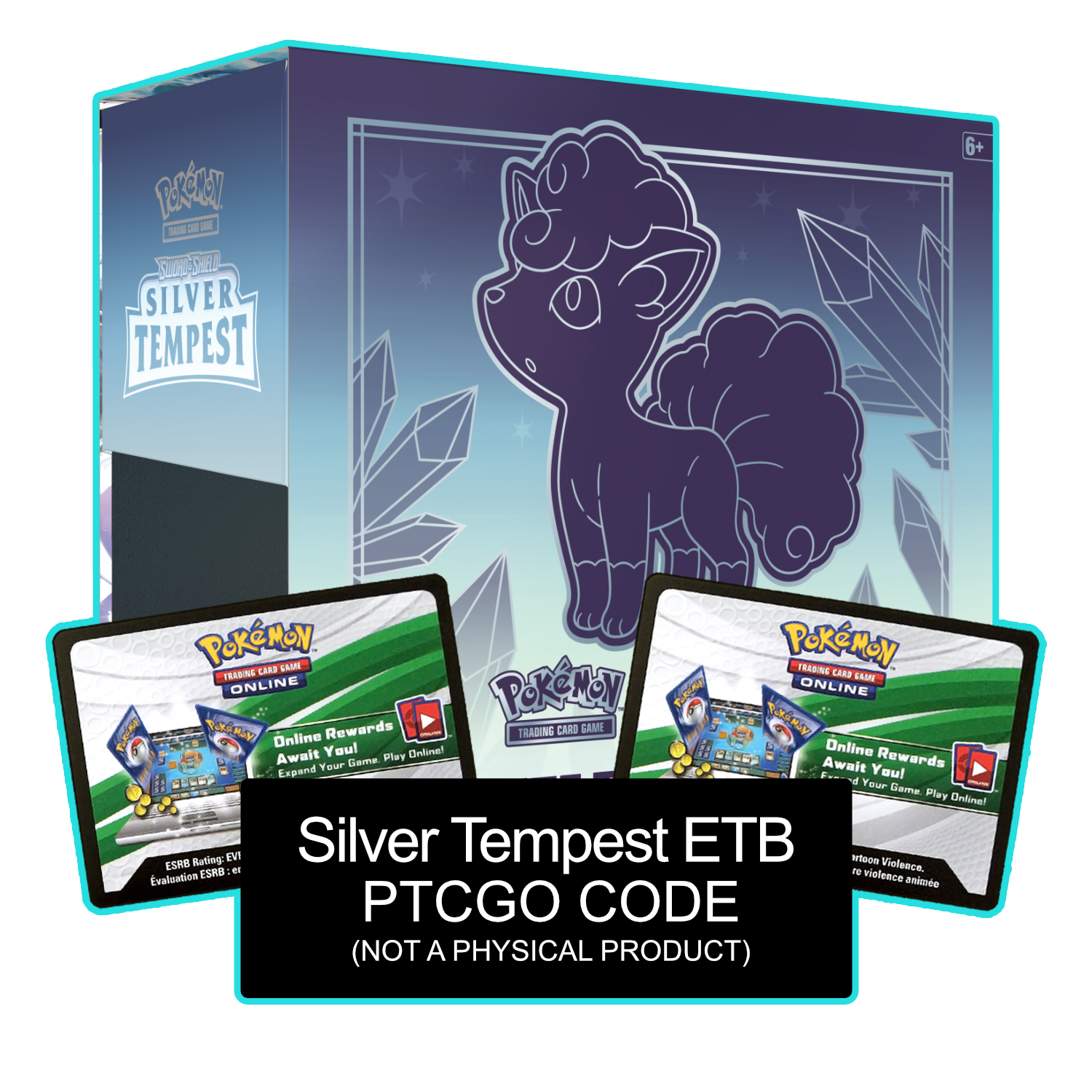 Silver Tempest ETB - Sleeves and Deck Box - PTCGL Code - Card Cavern