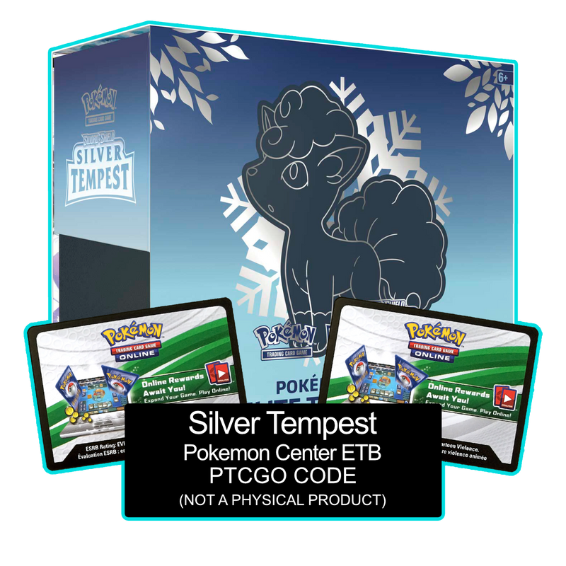 Silver Tempest Pokemon Center ETB - Sleeves and Deck Box - PTCGL Code Card Cavern Trading Cards, LLC Silver Tempest Pokemon Center ETB - Sleeves and Deck Box - PTCGL Code Card Cavern Trading Cards, LLC