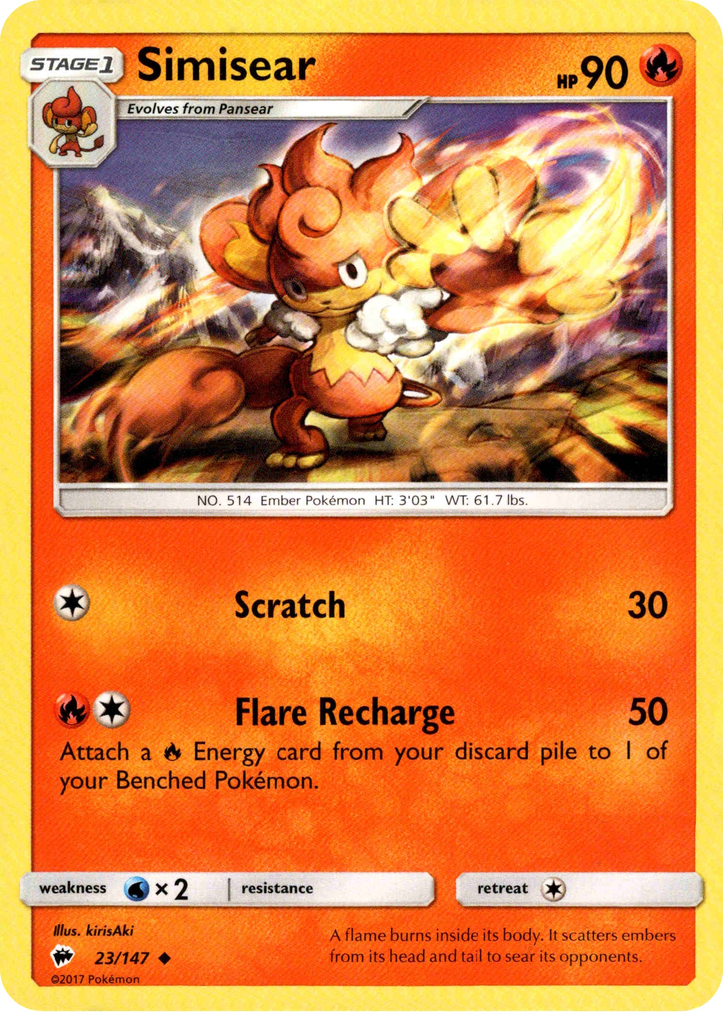 Simisear - 23/147 - Burning Shadows - Card Cavern
