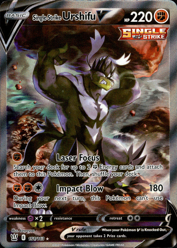 Single Strike Urshifu V Alternate Art - 151/163 - Battle Styles - Card Cavern