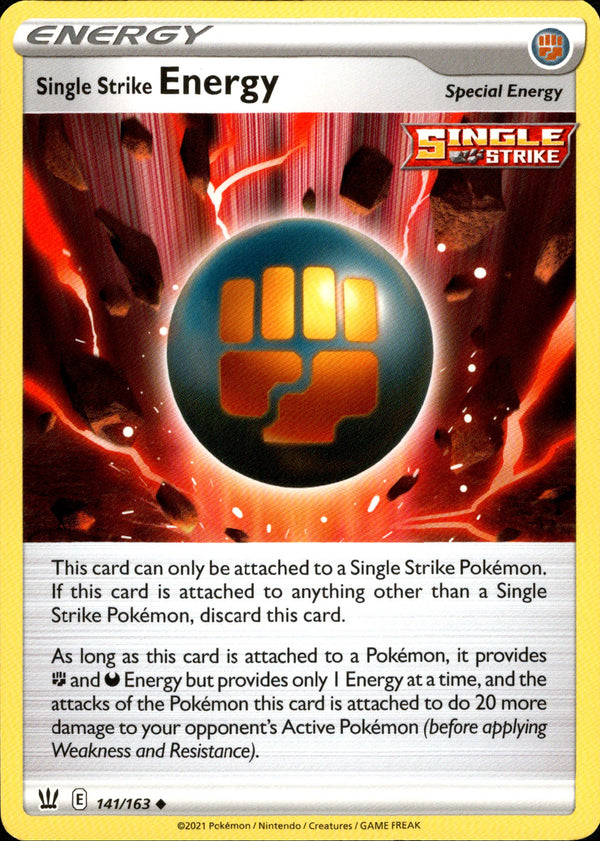 Single Strike Energy - 141/163 - Battle Styles - Card Cavern
