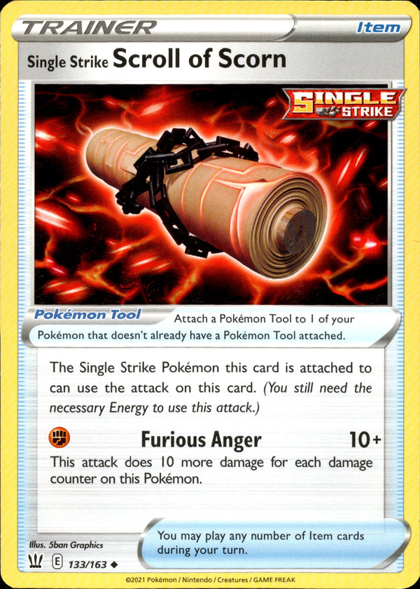 Single Strike Scroll of Scorn - 133/163 - Battle Styles - Card Cavern