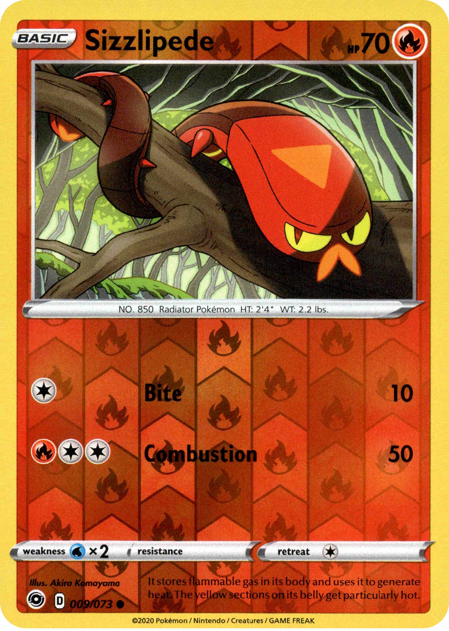 Sizzlipede - 9/73 - Champion's Path - Reverse Holo - Card Cavern