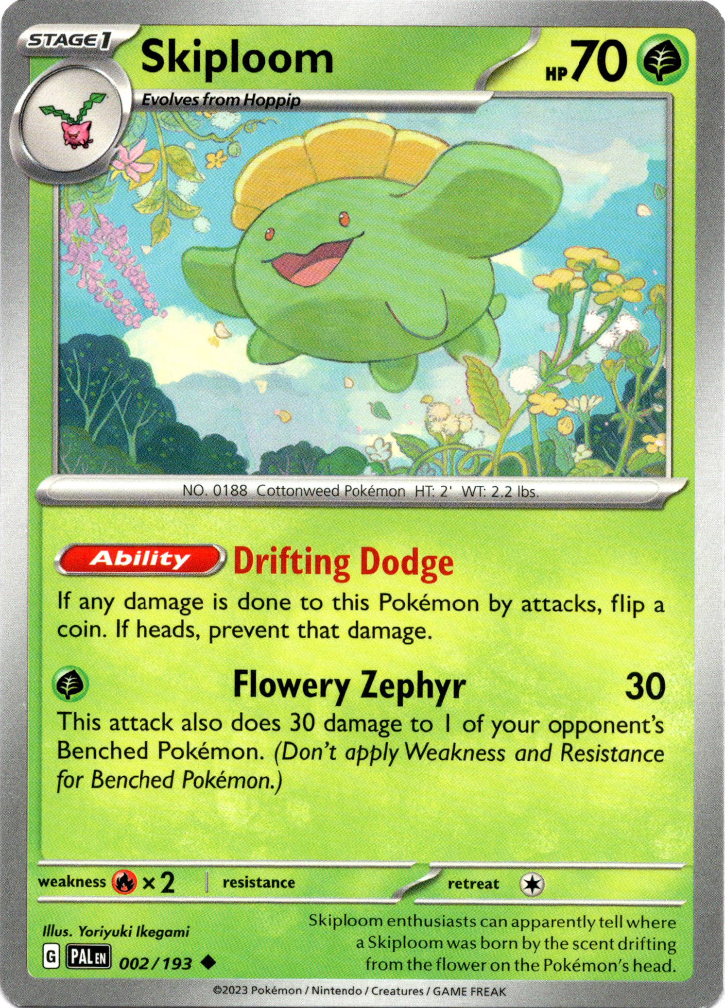 Skiploom - 002/193 - Paldea Evolved - Card Cavern