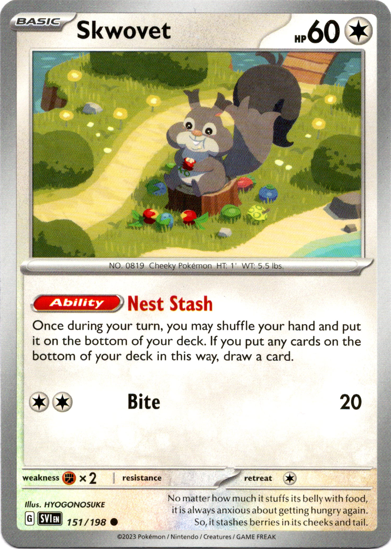 Skwovet - 151/198 - Scarlet & Violet - Card Cavern