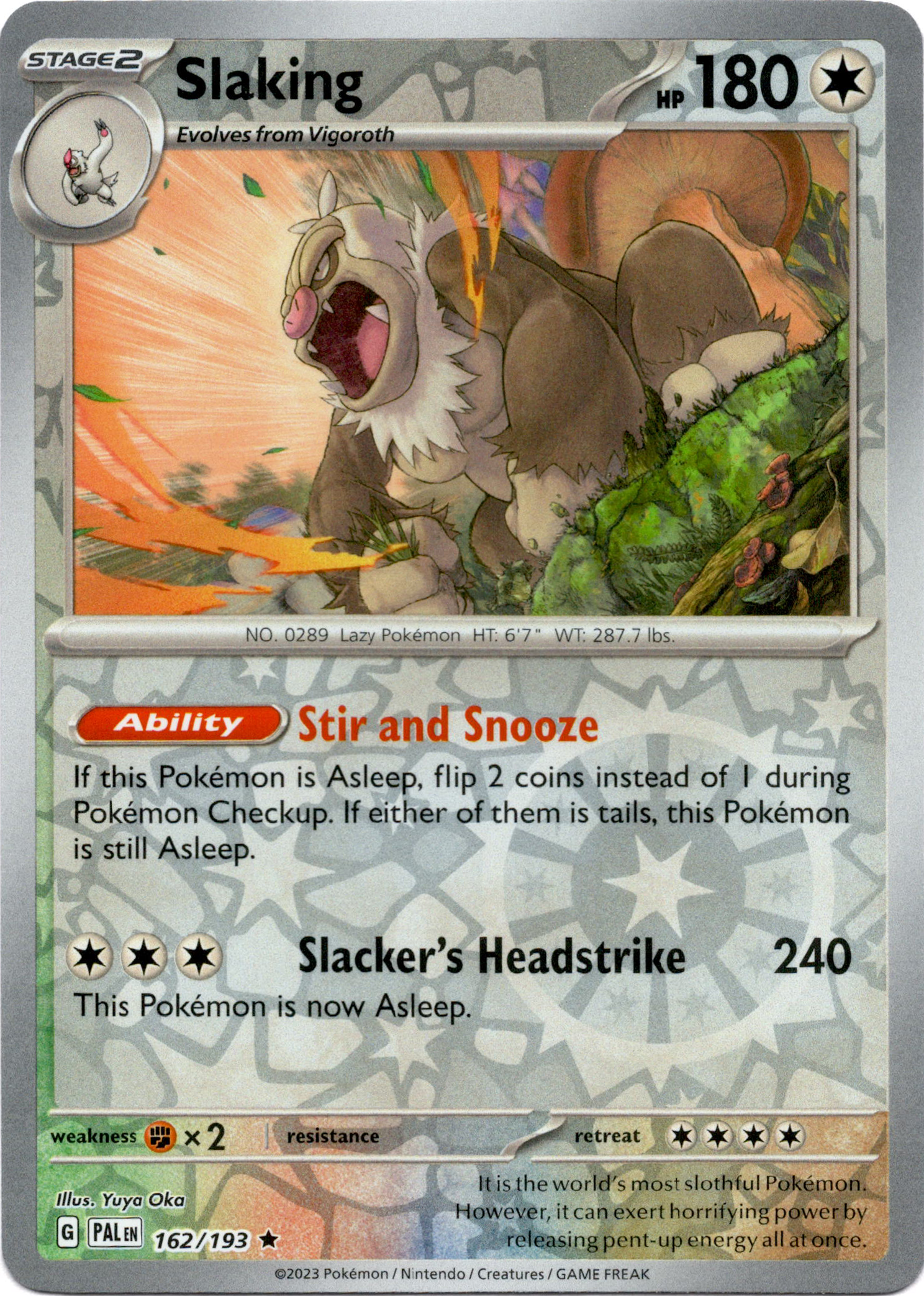Slaking - 162/193 - Paldea Evolved - Reverse Holo - Card Cavern