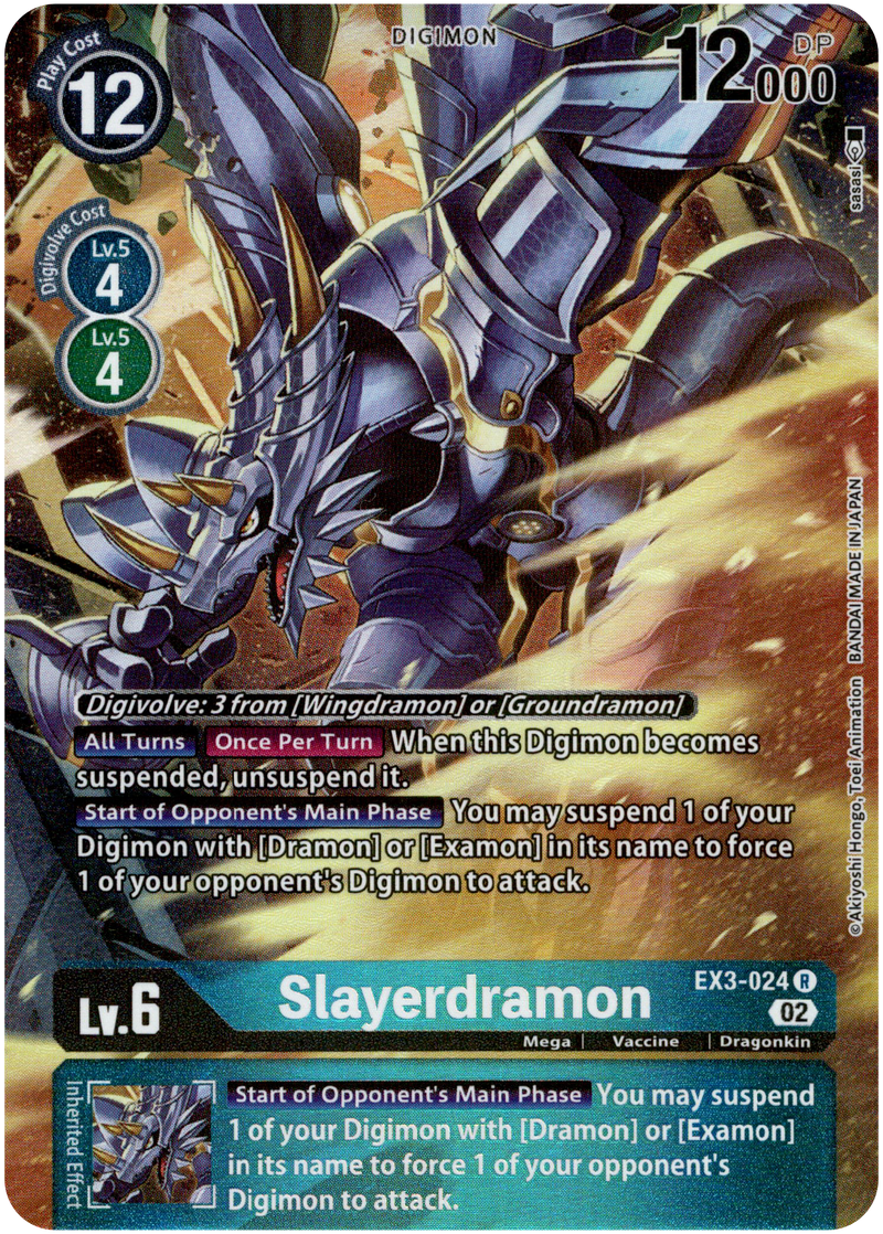 Slayerdramon Alternate Art - EX3-024 R - Draconic Roar - Foil  Card Cavern  Trading Cards, LLC