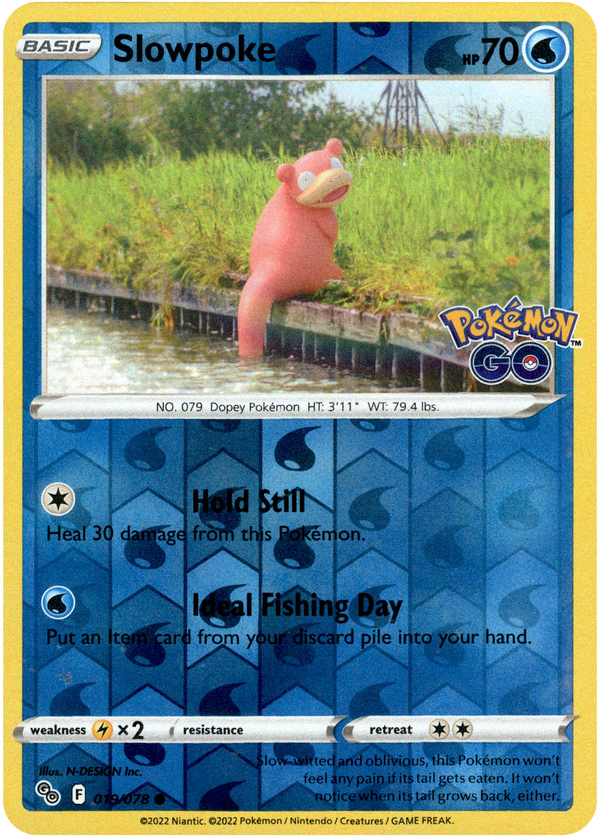 Slowpoke - 019/078 - Pokemon Go - Reverse Holo - Card Cavern