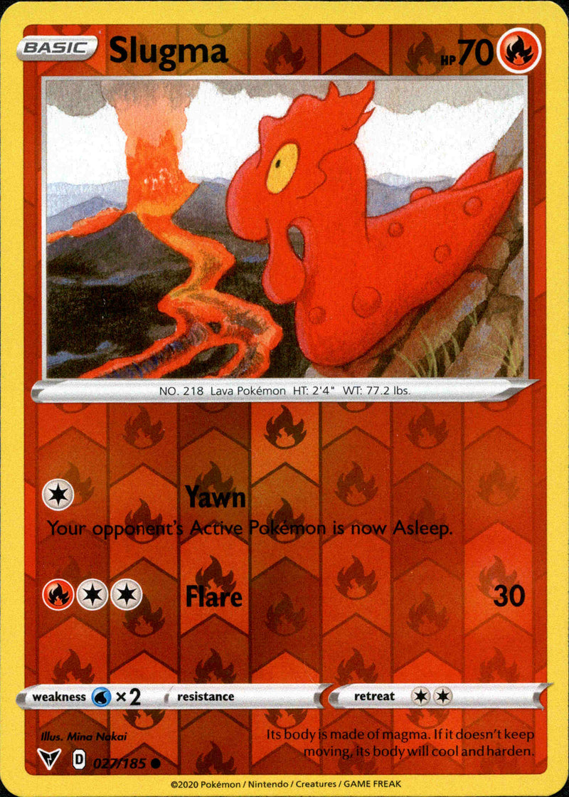 pokemon slugma card 98/144 played Mint / near mint condition trading card Slugma XY Primal Clash Foil
